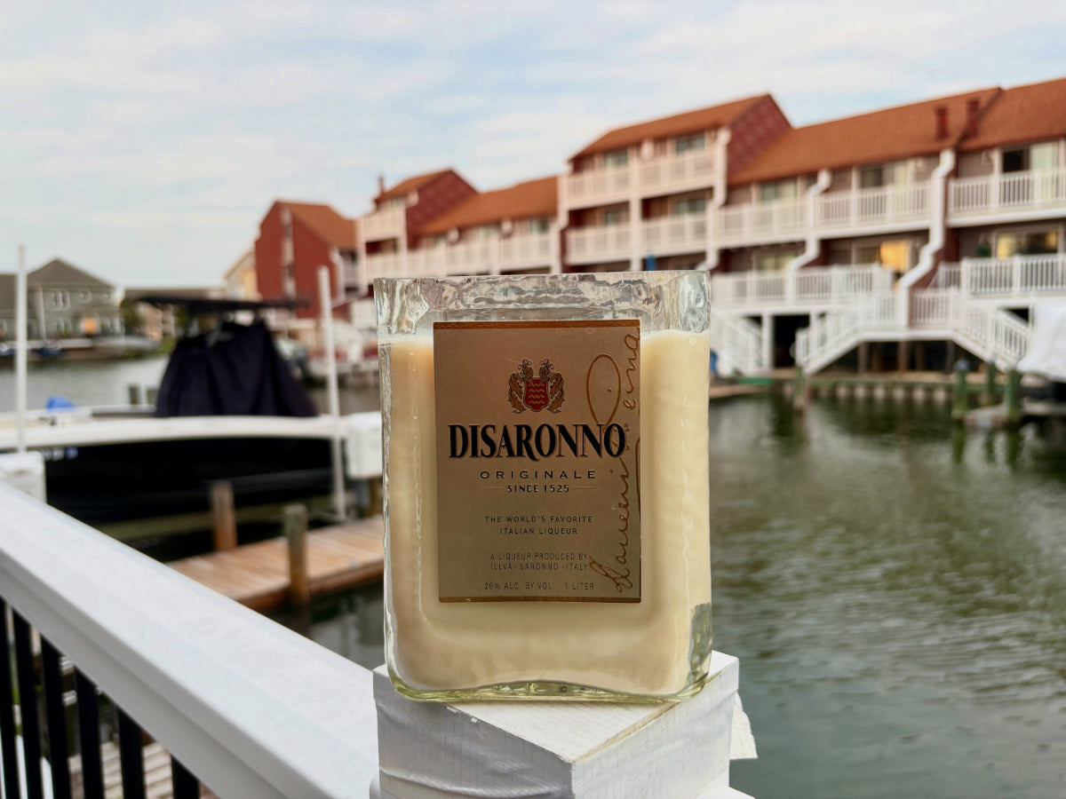 Decadent Desires Disarrono Amaretto - Handmade & Upcycled Soy Wax Candle