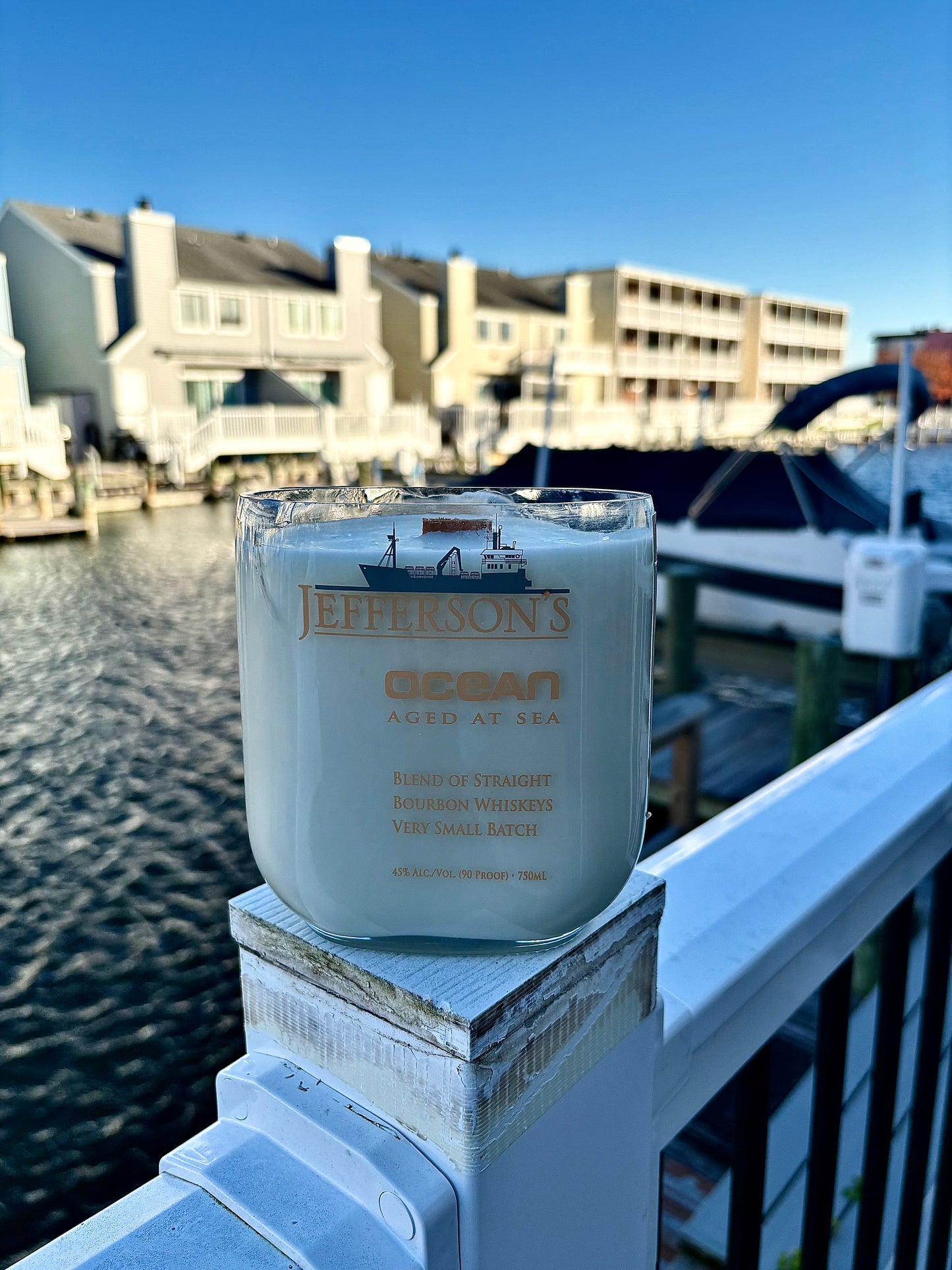 Barreling Wave / Jefferson's Ocean - Handmade & Upcycled Soy Wax Candle