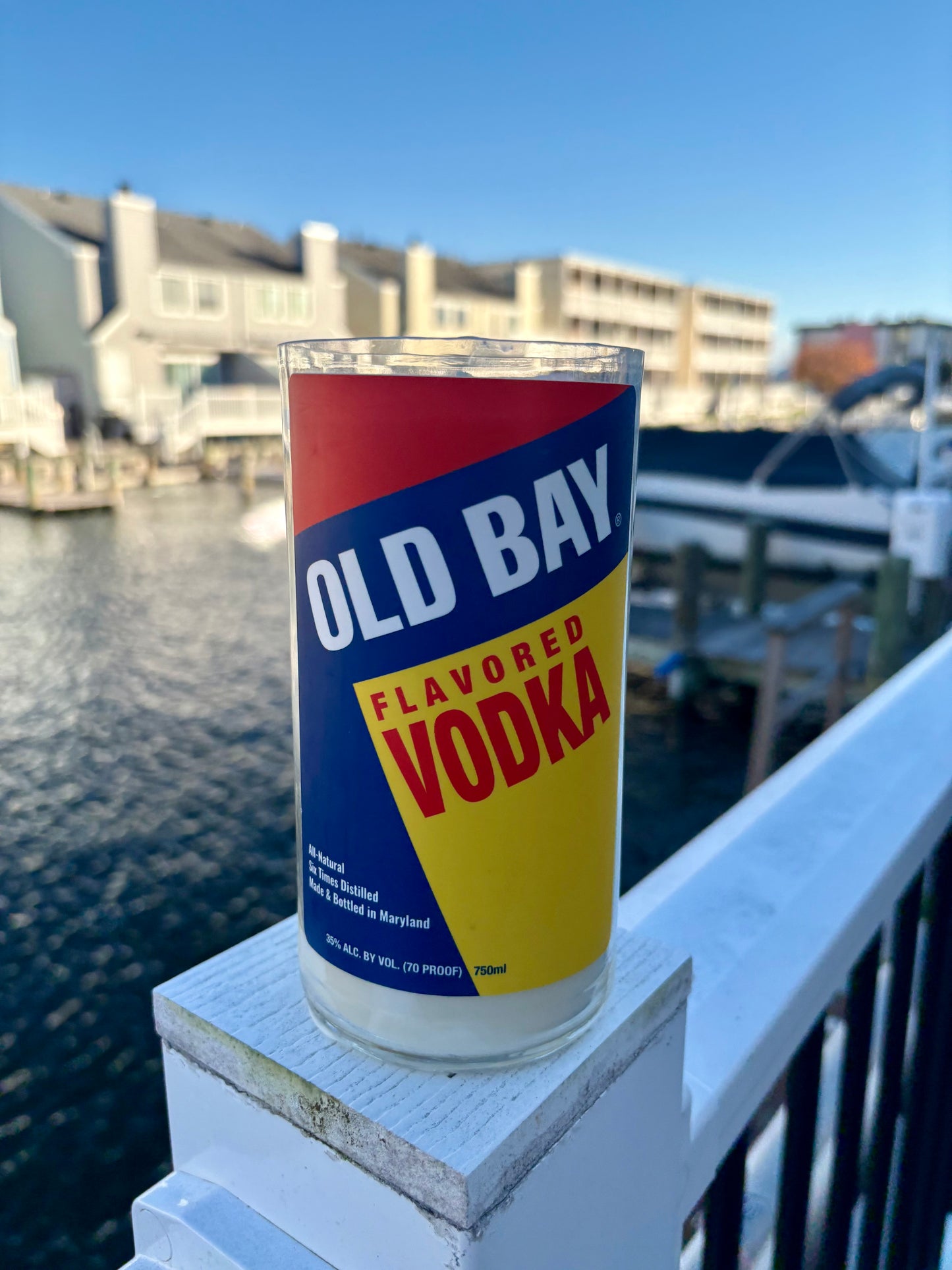 Old Bay Vodka - Handmade & Upcycled Soy Wax Candle