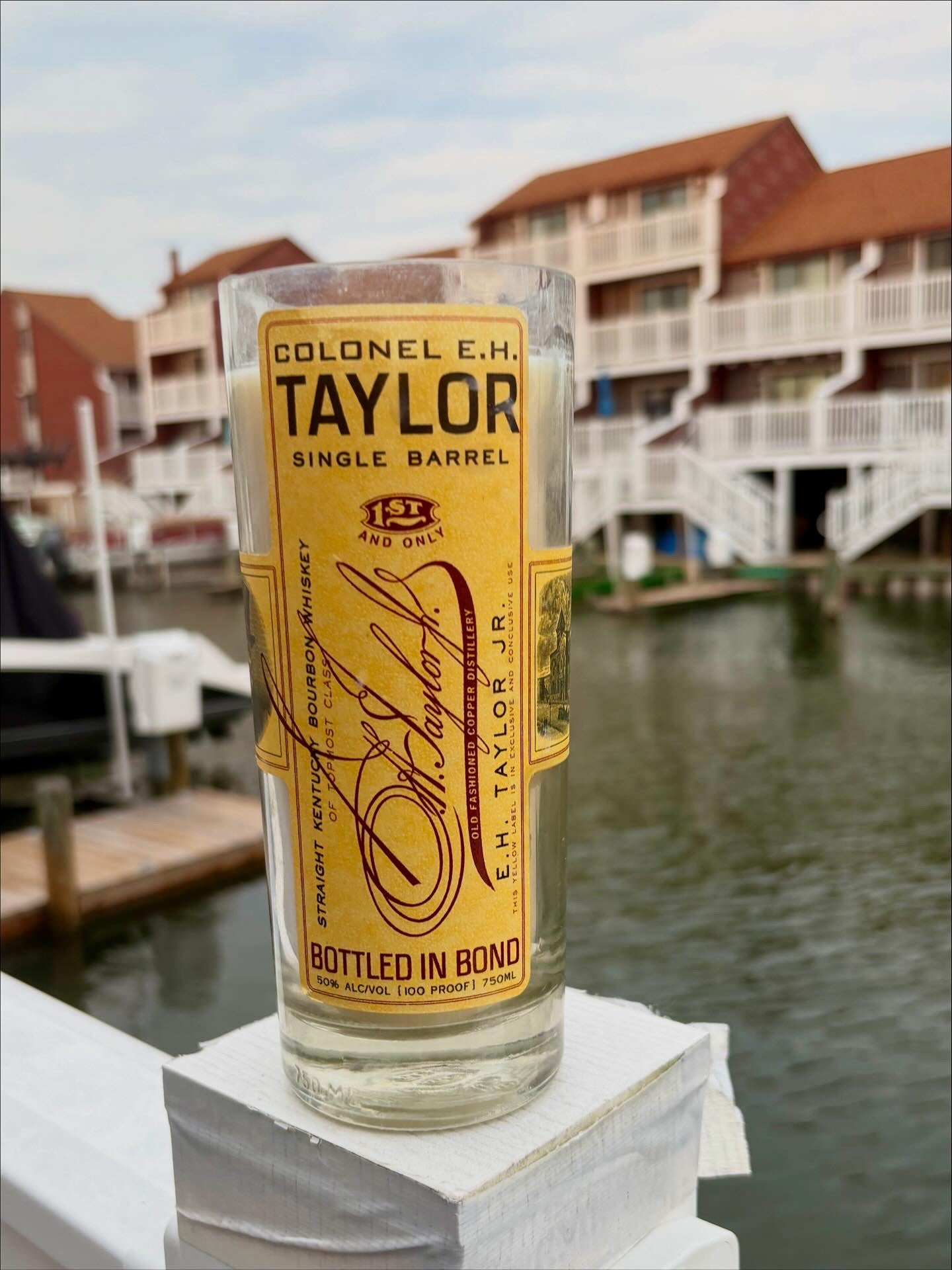 Colonel Taylor Kentucky Fried Whiskey - Handmade & Upcycled Soy Wax Candle