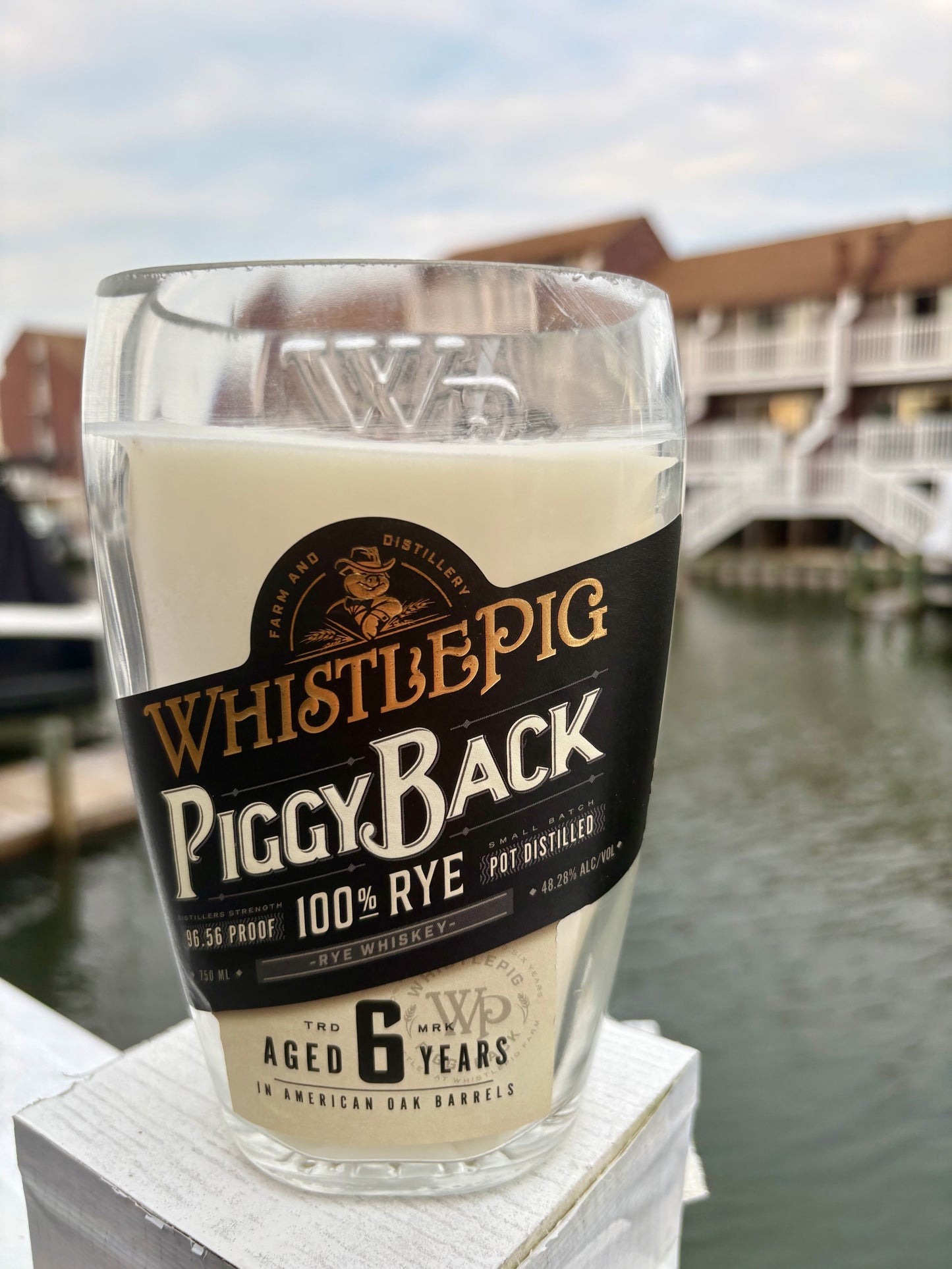 Truffle Swine / WhistlePig PIggyBack 6 Year- Handmade & Upcycled Soy Wax Candle