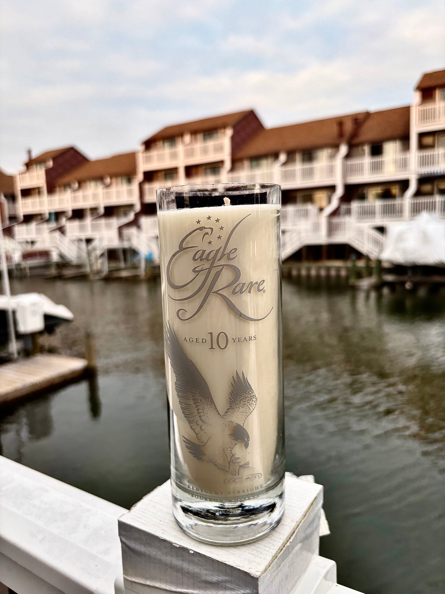 Flight Night / Eagle Rare - Handmade & Upcycled Soy Wax Candle