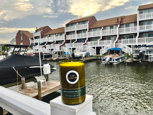 Citrus Tide / Kim Crawford Sauvignon Blanc - Handmade & Upcycled Soy Wax Candle