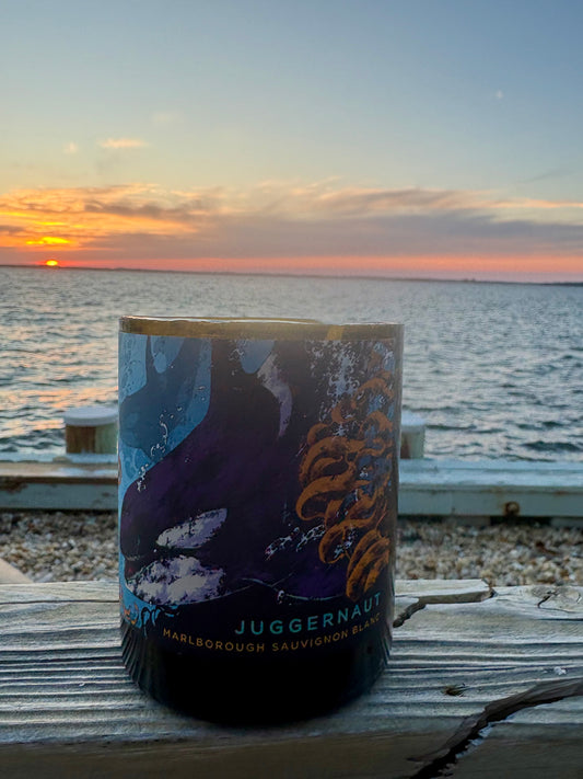 Coastal Crusher Juggernaut Sauvignon Blanc - Handmade & Upcycled Soy Wax Candle
