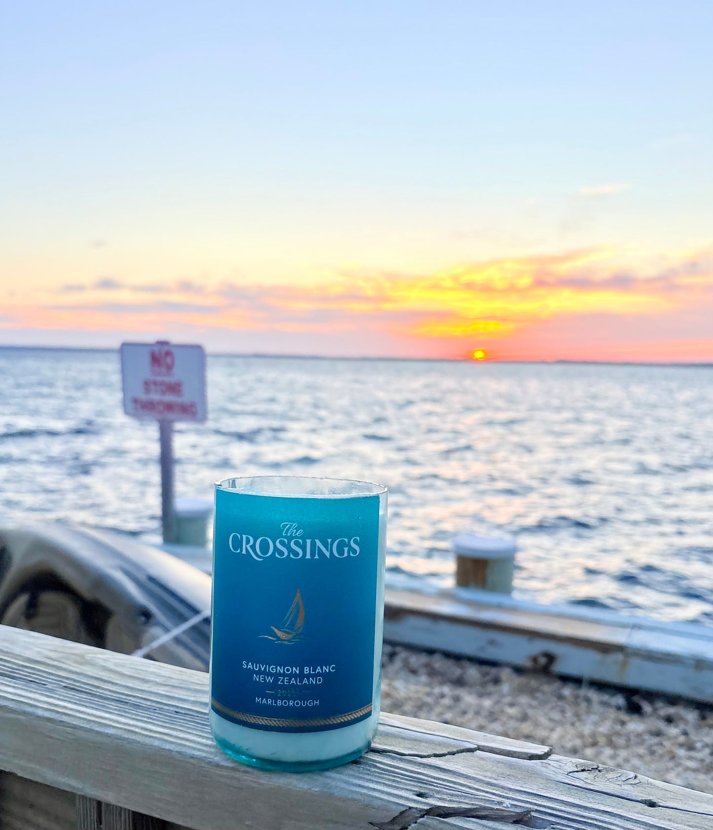 Ocean Blanc Crossings Sauvignon Blanc - Handmade & Upcycled Soy Wax Candle