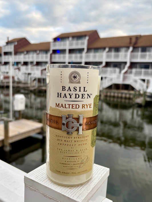 Hayden's Harvest Basil Hayden Malted Rye - Handmade & Upcycled Soy Wax Candle