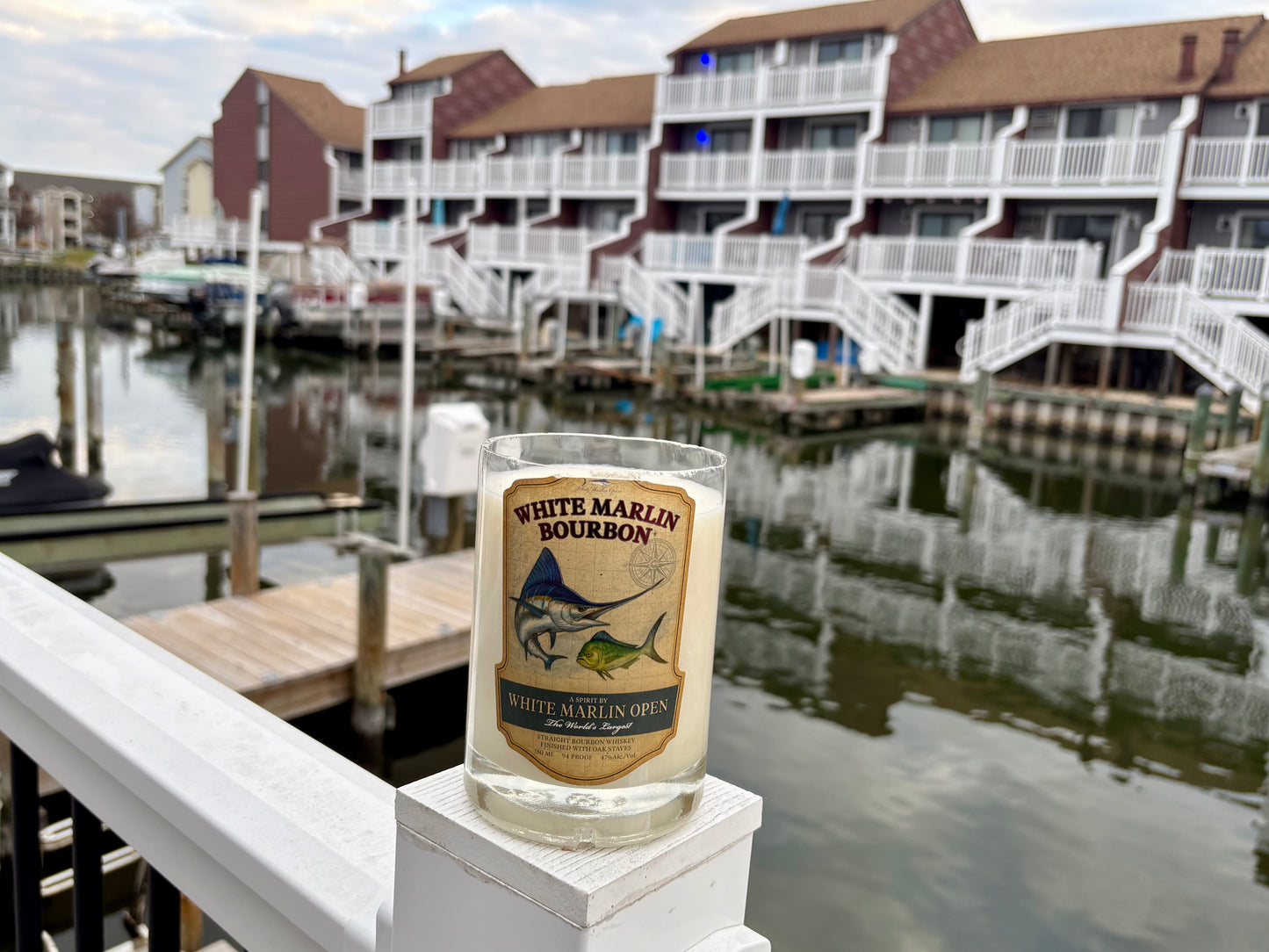 The Trophy Cask (catch) White Marlin Open Bourbon - Handmade & Upcycled Soy Wax Candle