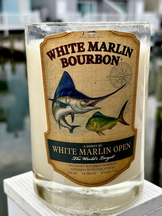 The Trophy Cask (catch) White Marlin Open Bourbon - Handmade & Upcycled Soy Wax Candle
