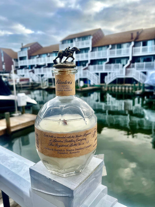Race Day Reserve / Blanton's Bourbon - Handmade & Upcycled Soy Wax Candle