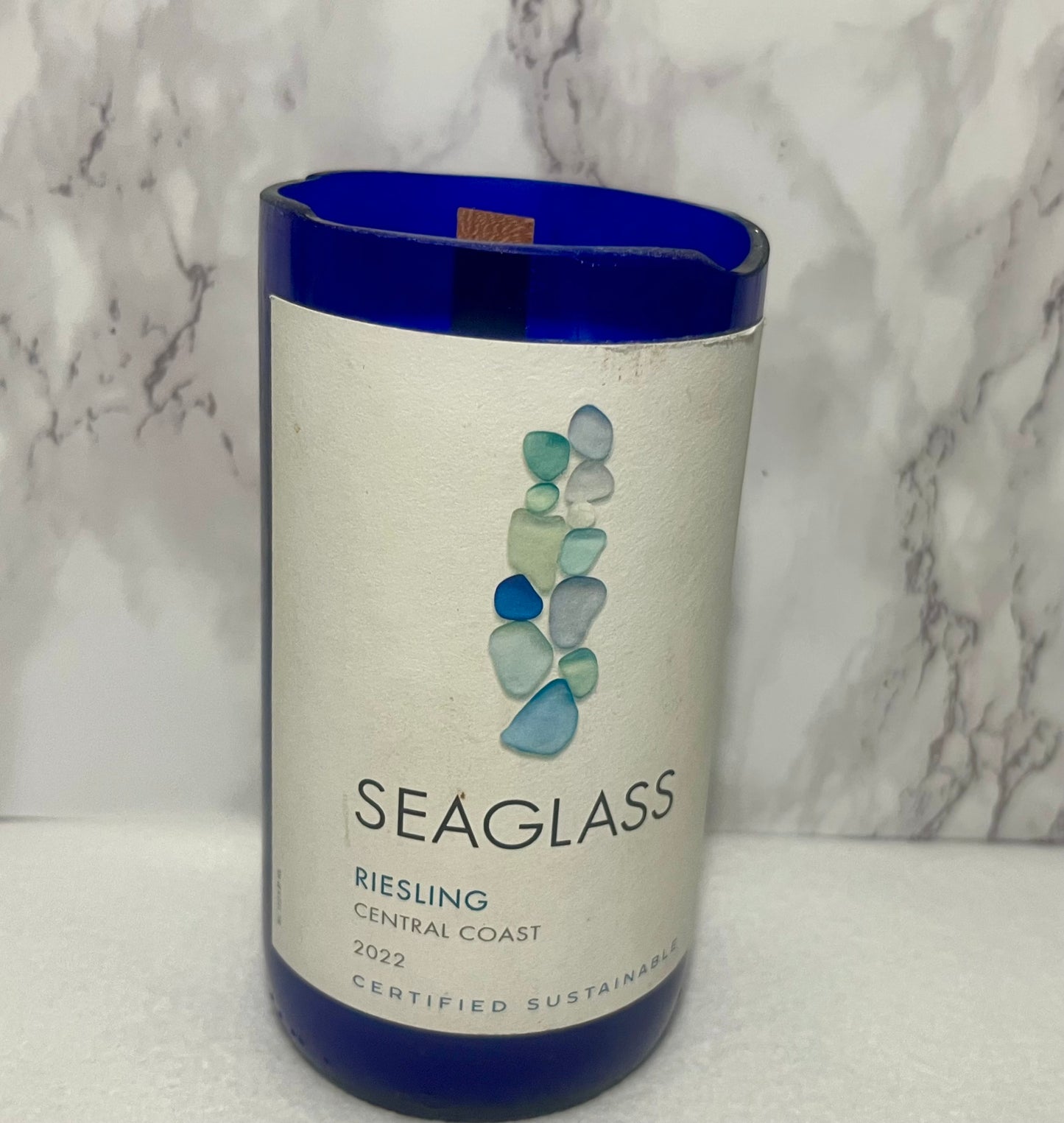 Riesling Reef Seaglass Small Candle